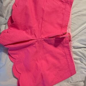 Lilly Pulitzer High Waist Pink Scalloped Shorts